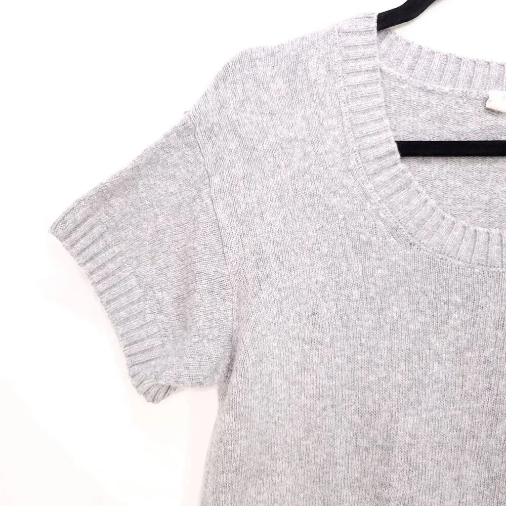 Moth Anthropologie Wool Cashmere Sweater Top Size XXS Oversized Gray Pockets - Picture 7 of 12